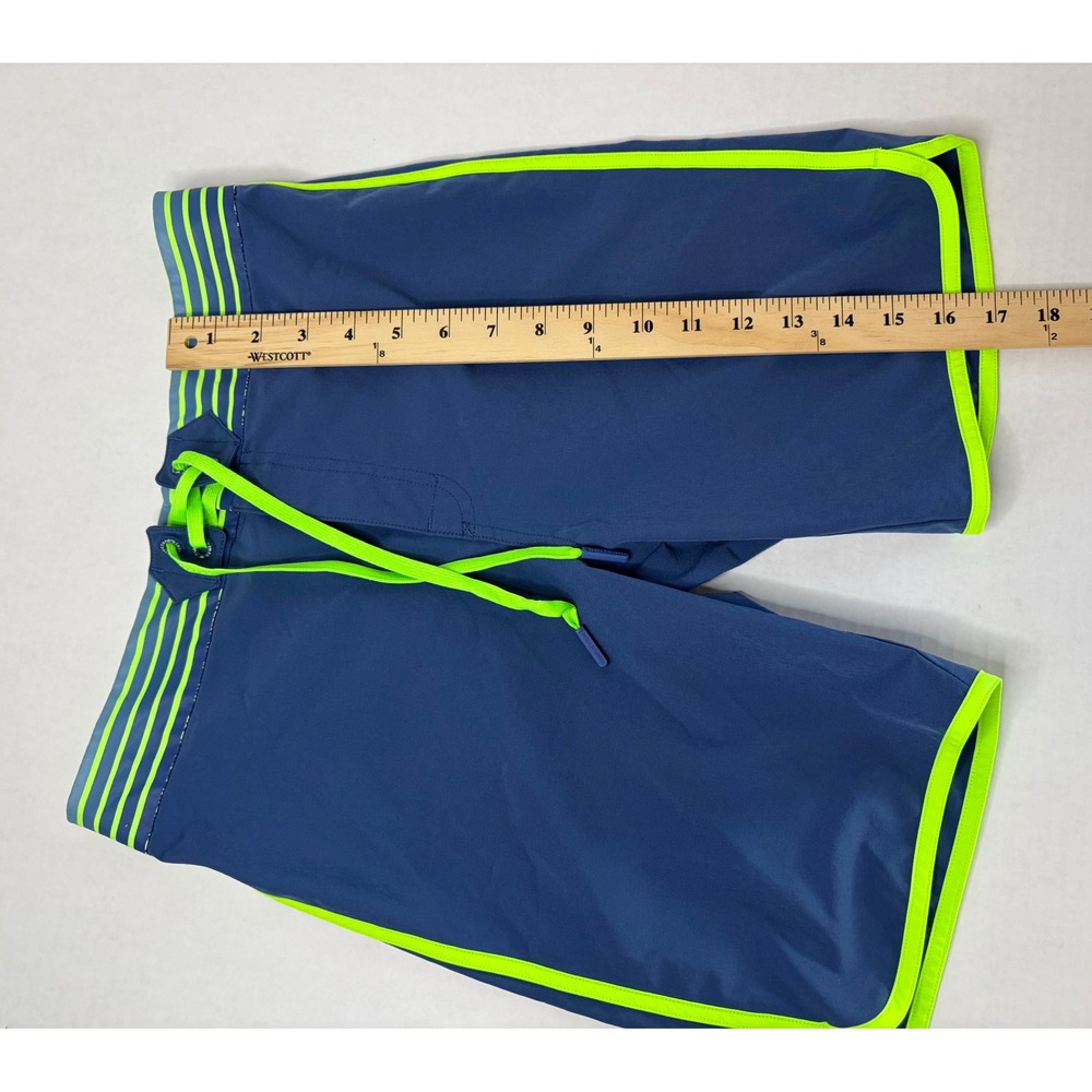 Vineyard Vines‎ Boys Blue Neon Green Board Shorts Swim Trunks Size M 12-14 - Picture 5 of 14